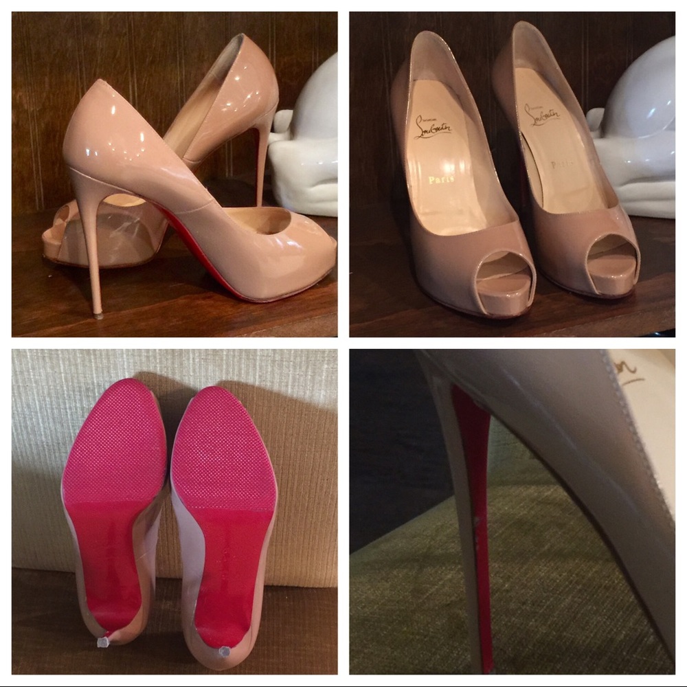 Christian Louboutin Nude Patent Very Prive 150